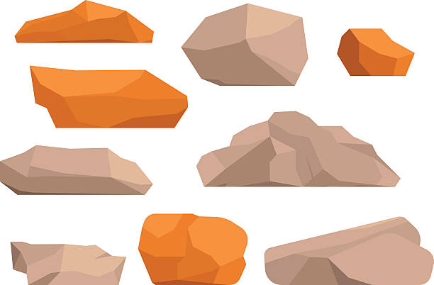 ilustracja wektorowa skał i kamieni - rock vector stack heap stock illustrations