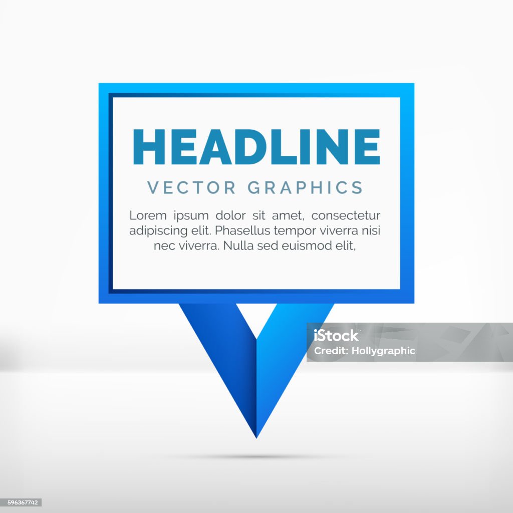 Pointer Label Vector Graphics Blue Color Stock Illustration - Download ...