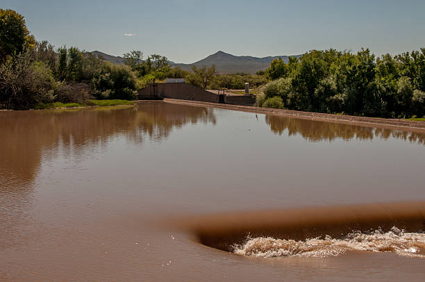 istock Water Draining Into Spillway at Percha Dam in New Mexico 596367752