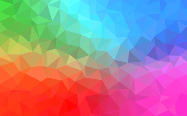 Free Vector  Polygonal background with rainbow colors