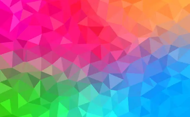 Vector illustration of Polygonal Background for webdesign - Blue, pink, green, orange colors