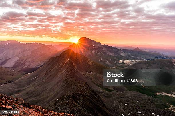 Sunrise From Wetterhorn Peak Colorado Rocky Mountains Usa Stock Photo - Download Image Now