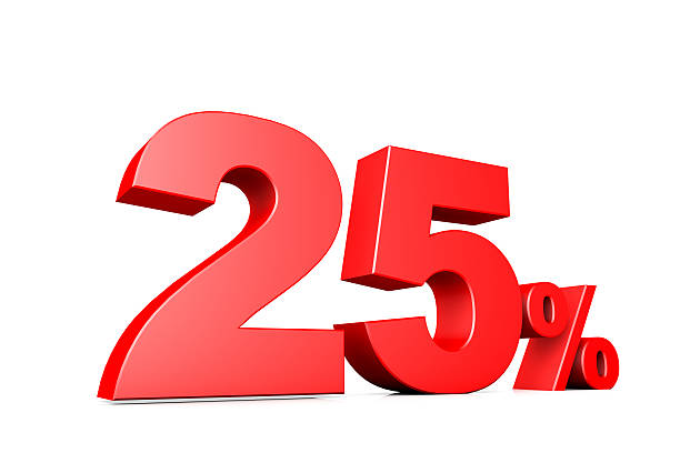 istock 3d illustration business number 25 percent 596371990