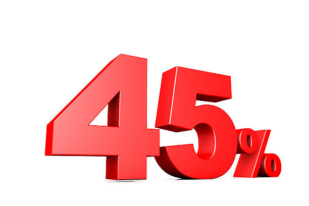istock 3d illustration business number 45 percent 596372018