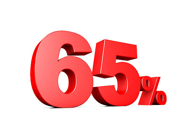 istock 3d illustration business number 65 percent 596372070