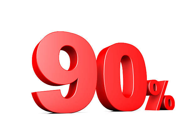 istock 3d illustration business number 90 percent 596372108