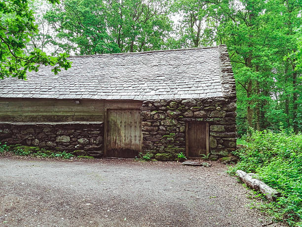 istock Old stone house in the woods 596372490