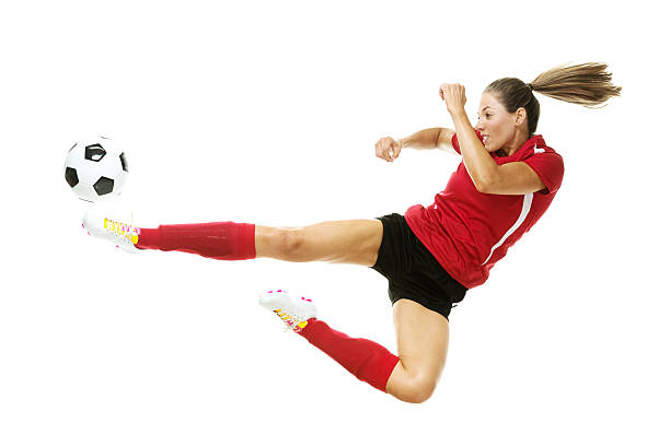 istock Soccer player kicking the ball 596372662