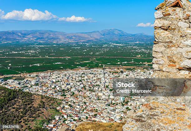 Greece Argos Town View From Larissa Castle Stock Photo - Download Image Now - City, Greece, Acropolis - Athens