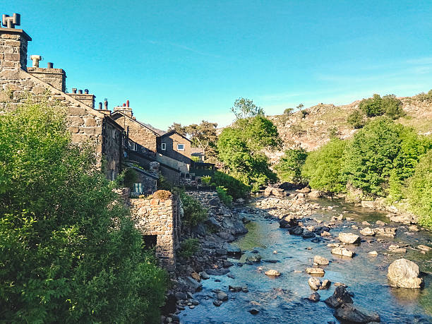 istock River and stone houses in Beddgelert 596374810