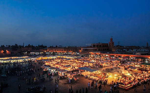 istock Jemaa el-Fnaa square at evening - Marakech, Morocco 596374986