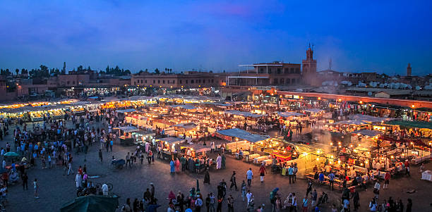 istock Jemaa el-Fnaa square at evening - Marakech, Morocco 596375028