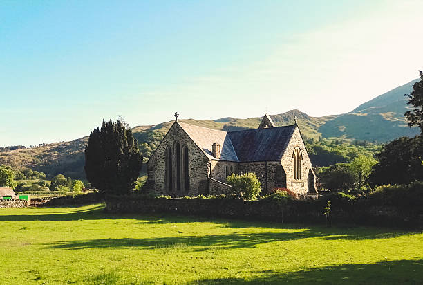 istock Small church in Beddgelert 596376360