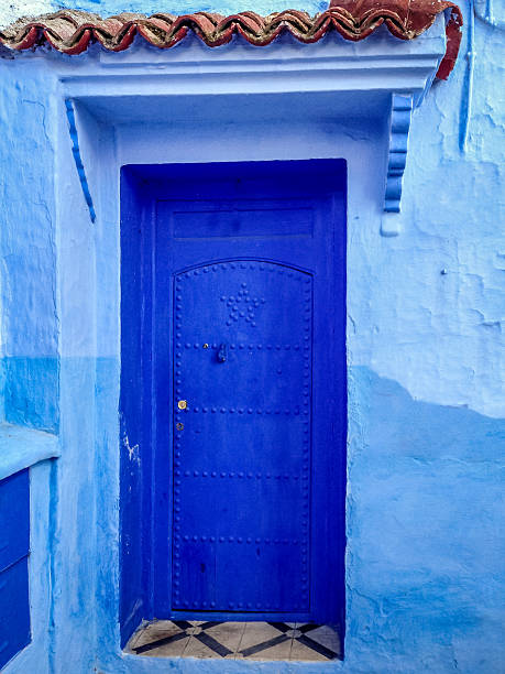 istock Blue door in Chefchaouen Medina - Morocco 596377288