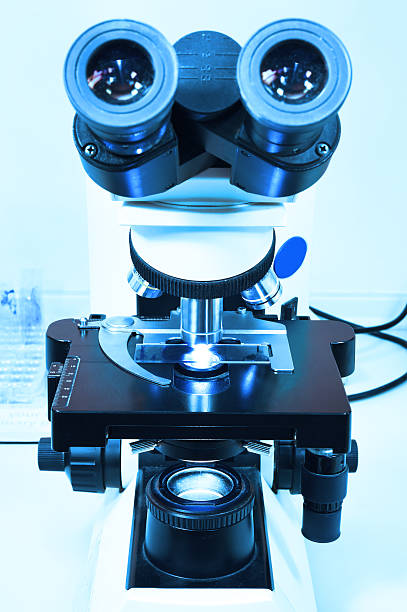 istock close up shot of microscope at the blood laboratory 596382904