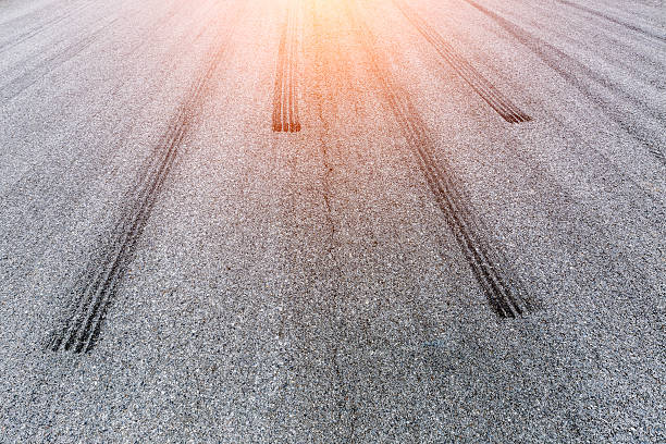 istock Car Braking track on the asphalt road 596383816