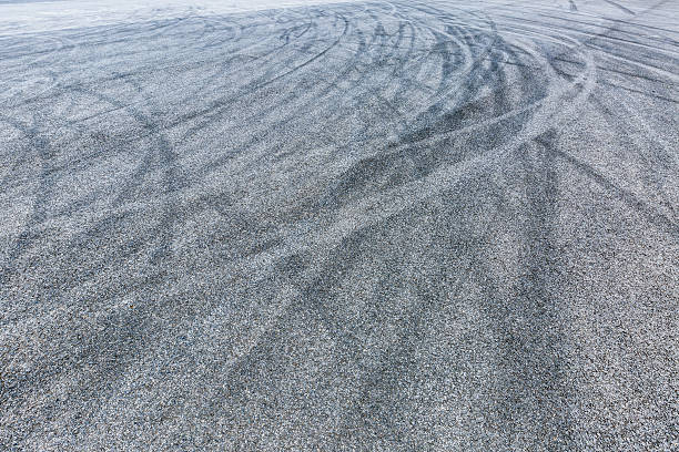 istock Car Braking track on the asphalt road 596385672