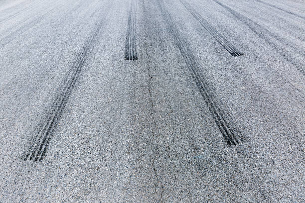 istock Car Braking track on the asphalt road 596386116