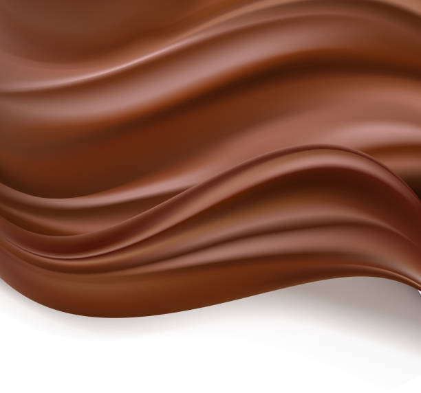 ilustrações de stock, clip art, desenhos animados e ícones de creamy chocolate background - chocolate backgrounds swirl pattern