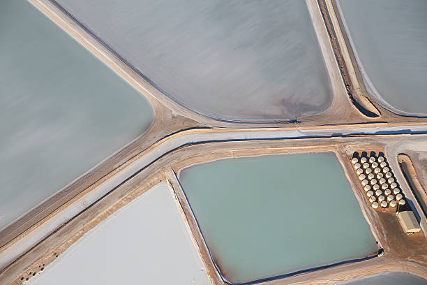 istock Blue Salt Extraction Ponds Viewed from Above at Shark Bay 596390276