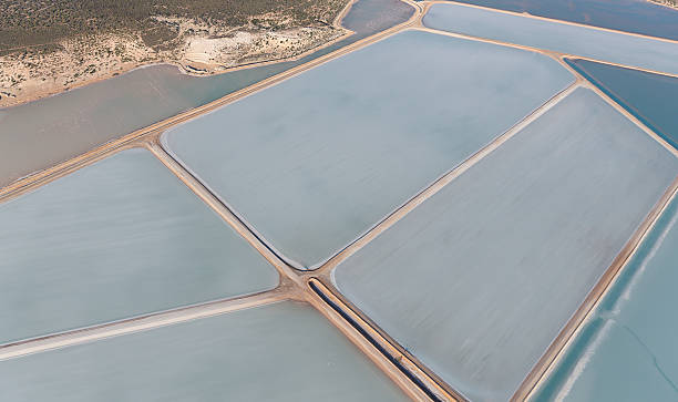istock Blue Salt Extraction Ponds Viewed from Above at Shark Bay 596390402