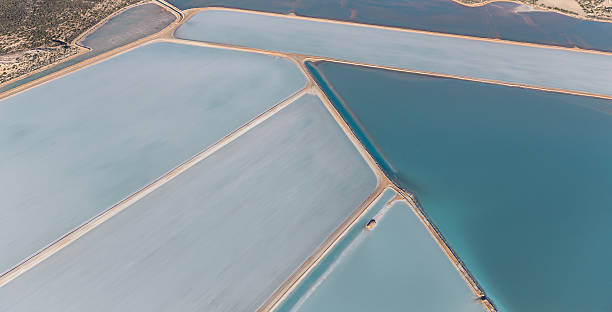 istock Blue Salt Extraction Ponds Viewed from Above at Shark Bay 596390572
