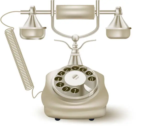Vector illustration of vintage phone