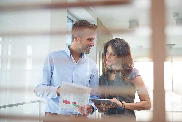 istock Business partners behind the window 596770854