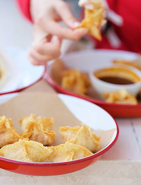 istock Crab rangoon in outdoor restaurant 596774630