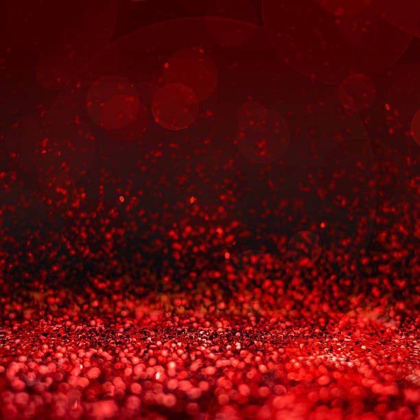 istock Abstract red glitter perspective to blank background,Studio styl 596775422
