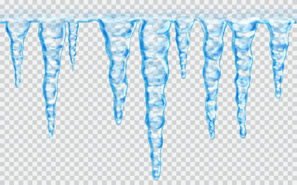 illustrazioni stock, clip art, cartoni animati e icone di tendenza di ghiaccioli ripetibili senza soluzione di continuità - icicle ice backgrounds melting