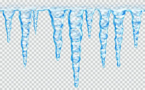 Vector illustration of Seamless repeatable icicles