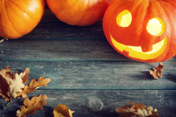 istock pumpkins for halloween with spooky faces 596776522