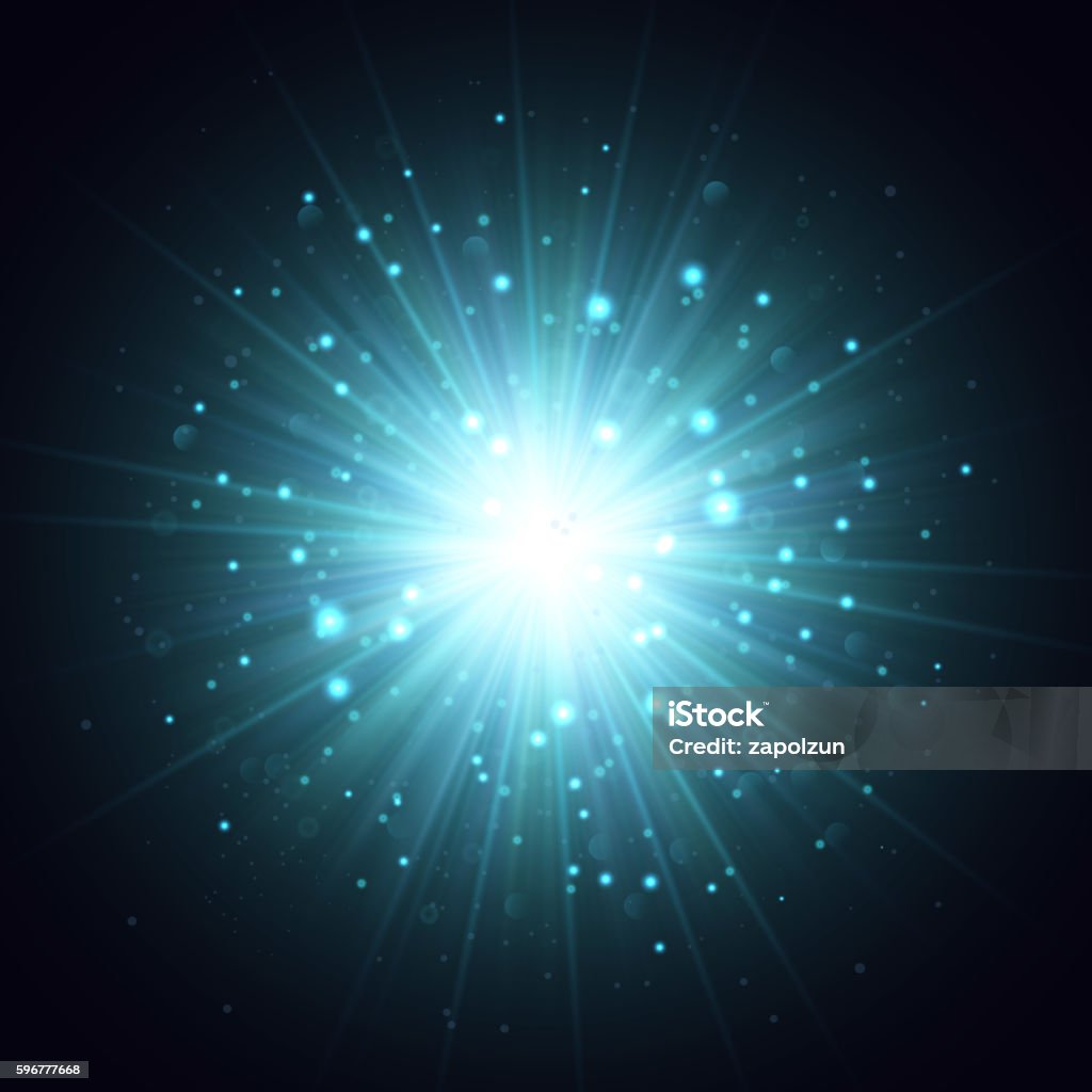 Vector Round Explosion Vector Blue Round Explosion Stock Illustration - Download Image Now ...