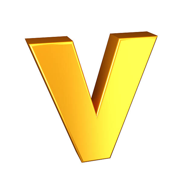 istock Golden letter. High quality 3D render. Isolated on white. 596778294