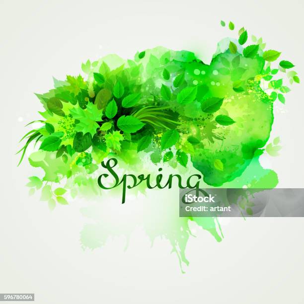 Word Spring Drawing Written Word Spring Stock Illustration - Download Image Now - Abstract ...