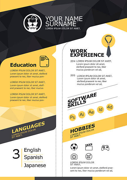 ベクトルテンプレートを再開します。 - infographic resume skill business点のイラスト素材／クリップアート素材／マンガ素材／アイコン素材