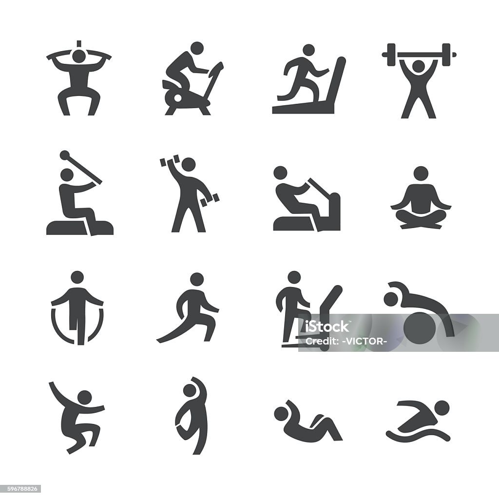 Fitness Icons - Acme Series View All: Icon Symbol stock vector