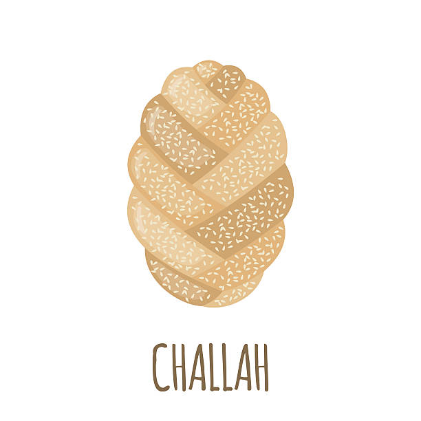 illustrations, cliparts, dessins animés et icônes de icône challah dans un style plat. - bread white background isolated loaf of bread