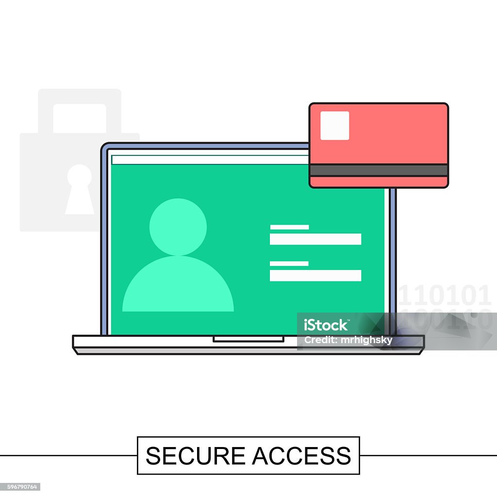 Secure Web Access Secure Internet Web Access Concept Stock Illustration - Download Image ...
