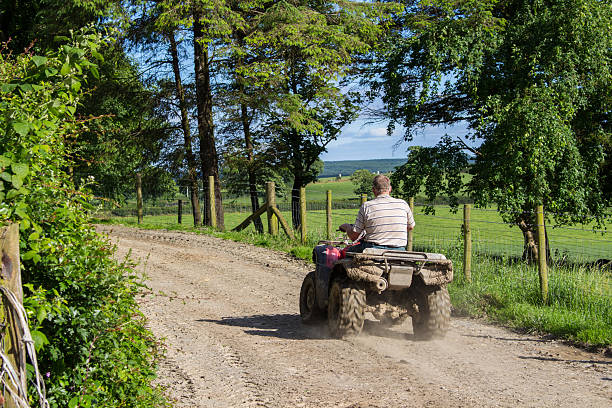 istock Farmer on quad bike 596791528