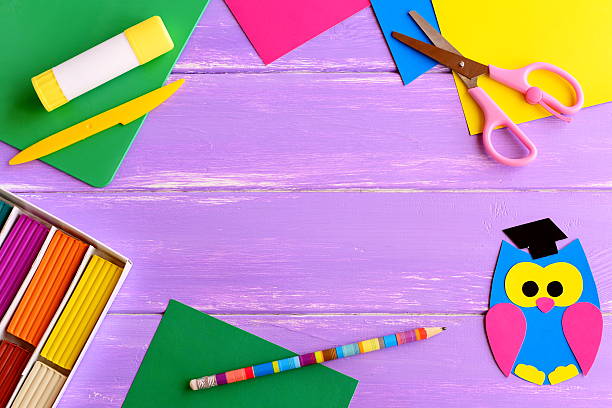 istock Back to school background for kids, students. School supplies 596792224