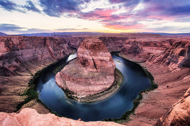 istock Horseshoe Bend At Sunset - Colorado River, Arizona 596796132