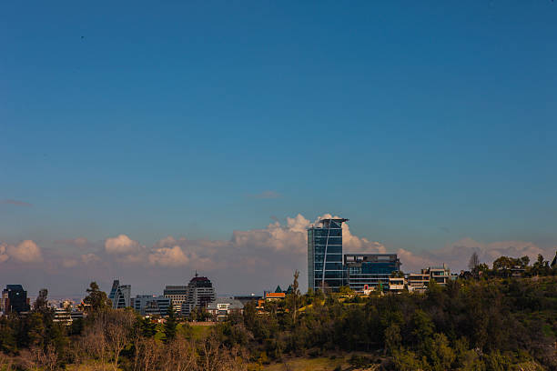 Santiago skyline in Vitacura, Barrio el Golf