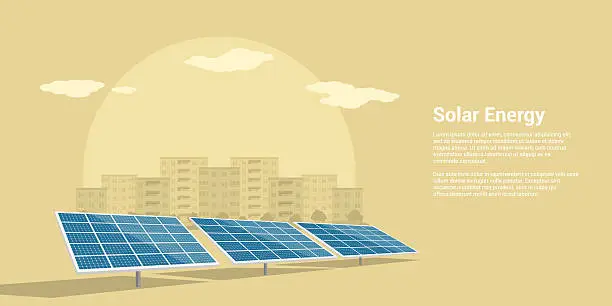 Vector illustration of solar energy concept