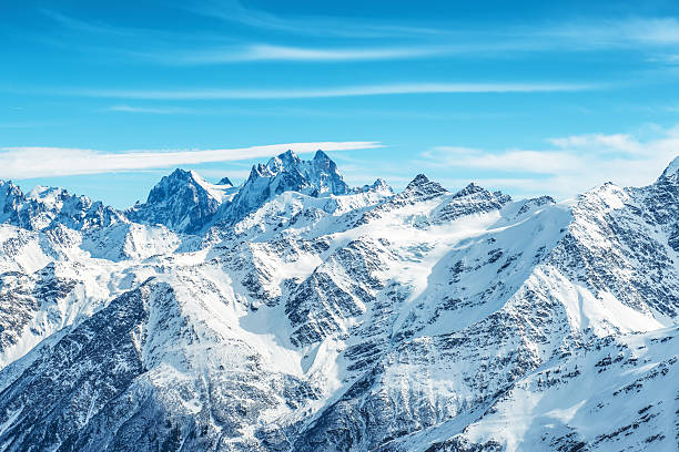 istock Landscape with snow in blue mountains 596807544