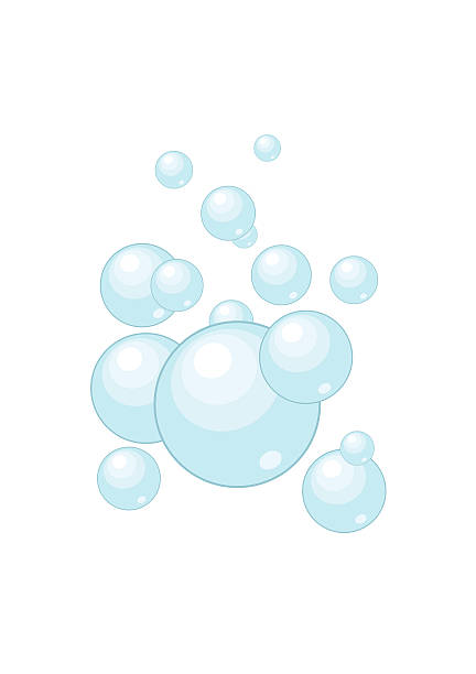 мыльная вода пузыри мыть изолированные на белом фоне - bubble wand bubble water sea stock illustrations