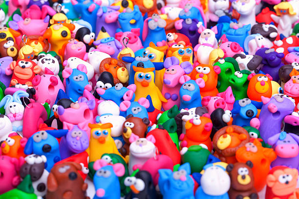 istock Large group of clay toys 596813728