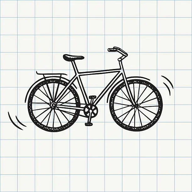 Vector illustration of Bike doodle icon