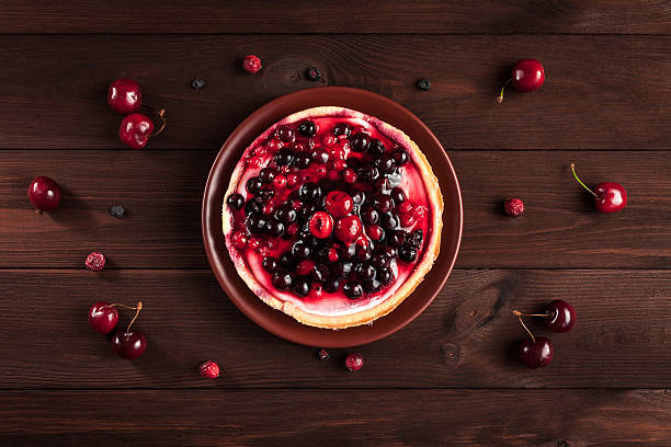 istock summer yogurt dessert with berries, top view, flat lay 596816006